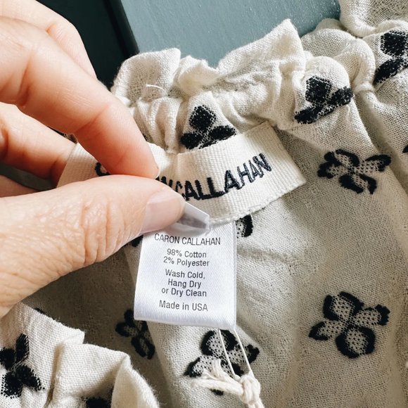 NWT CARON CALLAHAN - emma top in jet blossom fil coupé - Picture 8 of 8